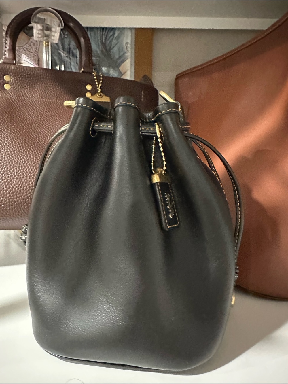 Coach Black Camila Bucket Bag - Picture 3 of 8